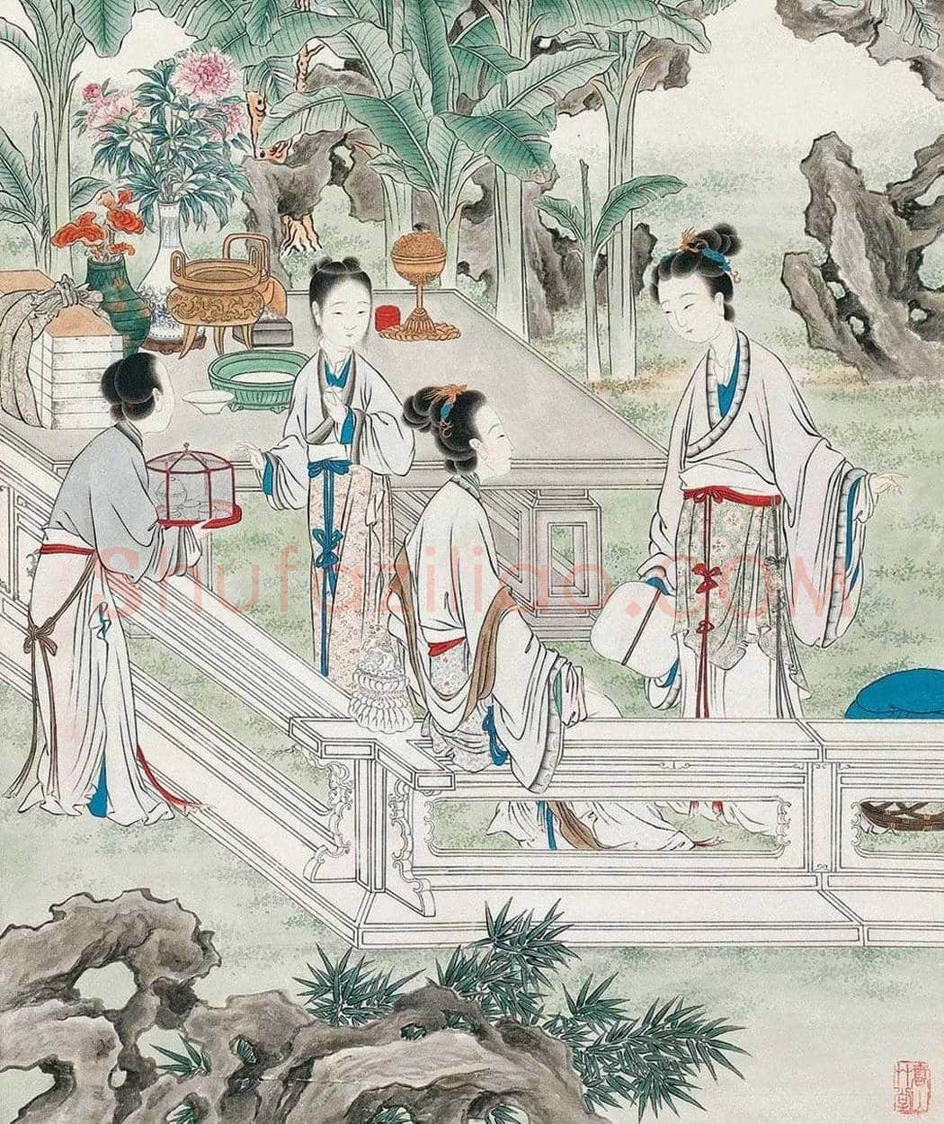 冯超然作品《西苑清暑图》欣赏 | 书画知识