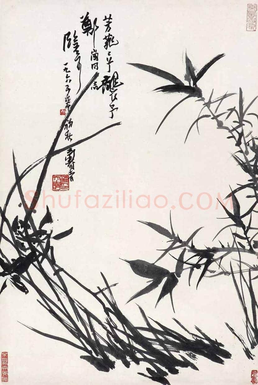 潘天寿不同年代笔下的兰花 | 书画学堂