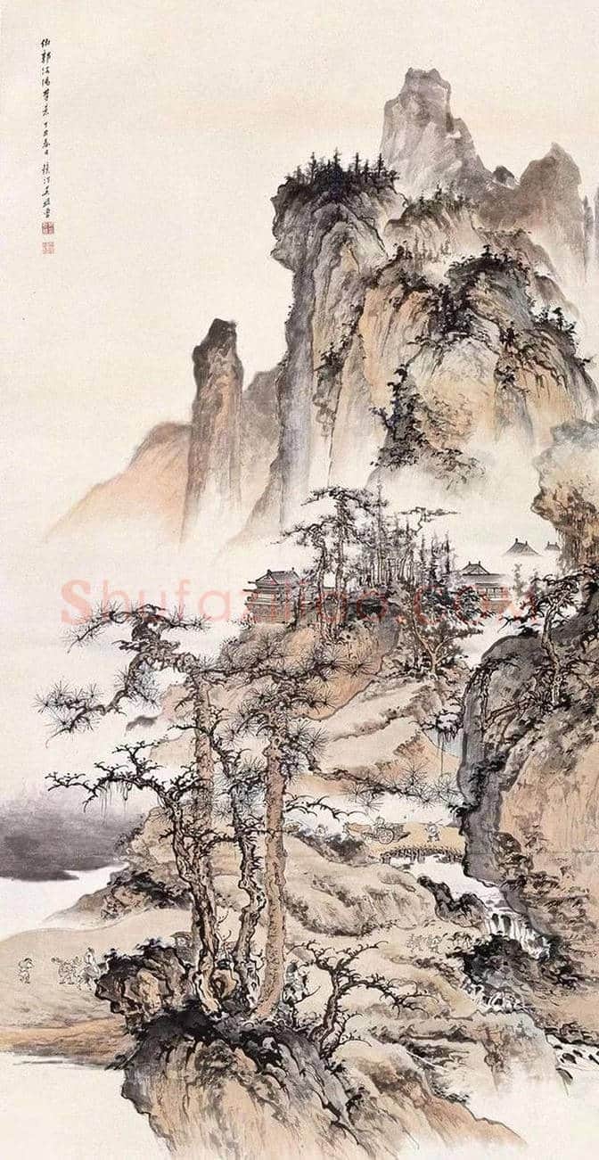 启功老师吴镜汀的山水画,堪称一流 | 书画文摘