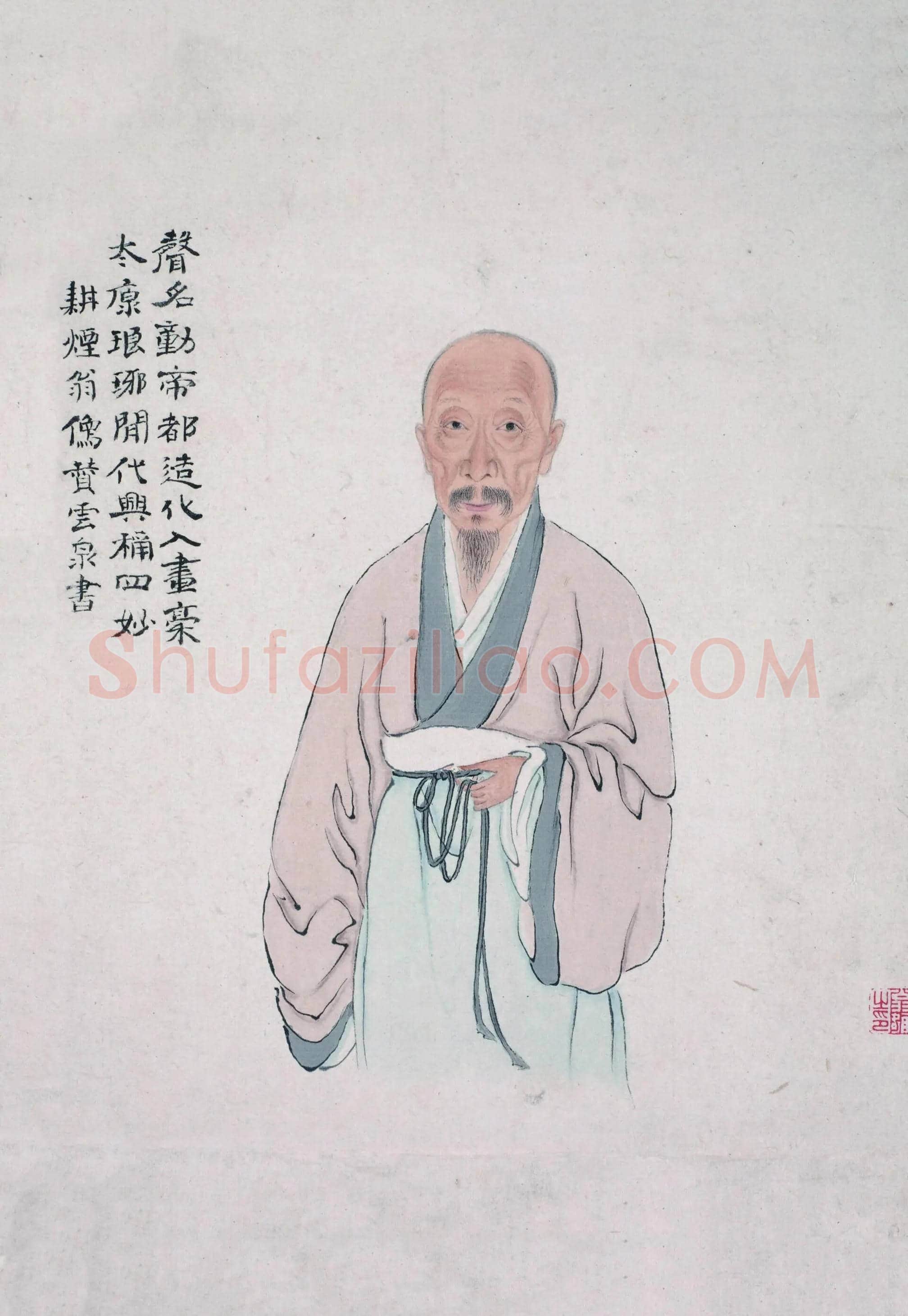 翁雒作品《耕烟翁画像》欣赏 | 书画文摘