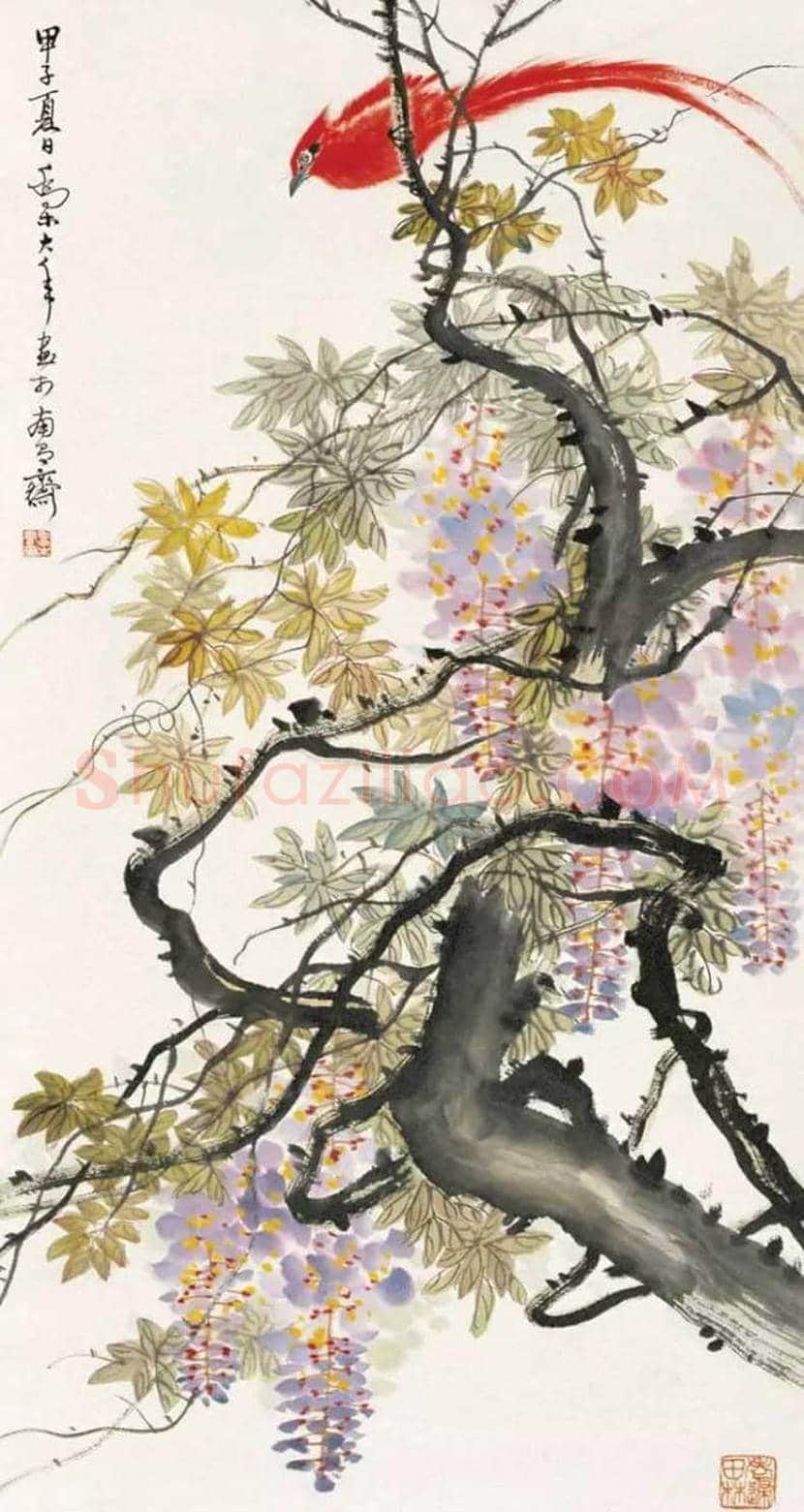 乔木花鸟作品欣赏 | 书画百科