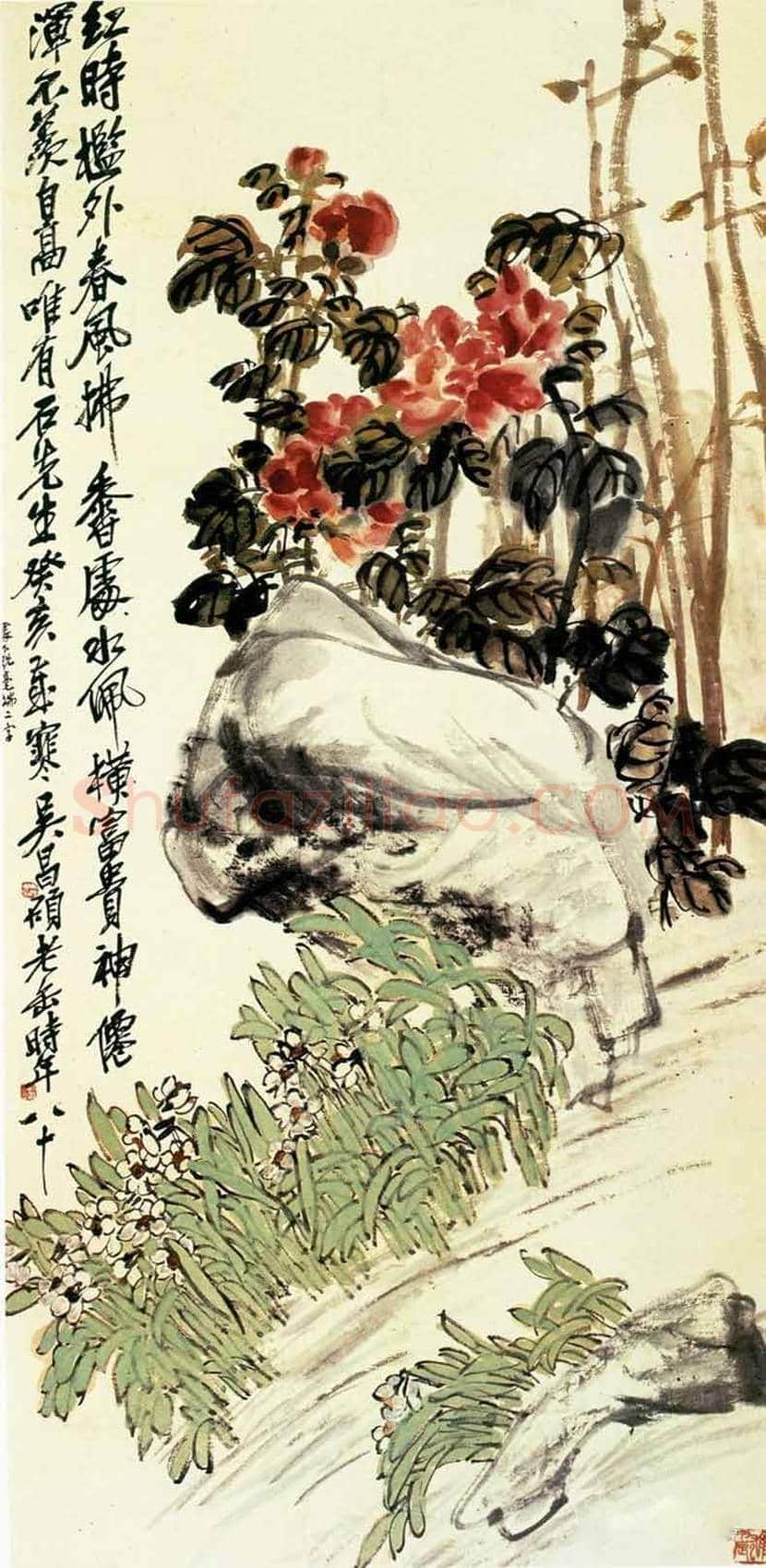 吴昌硕善画牡丹，公推为清末以来第一人 | 书画常识