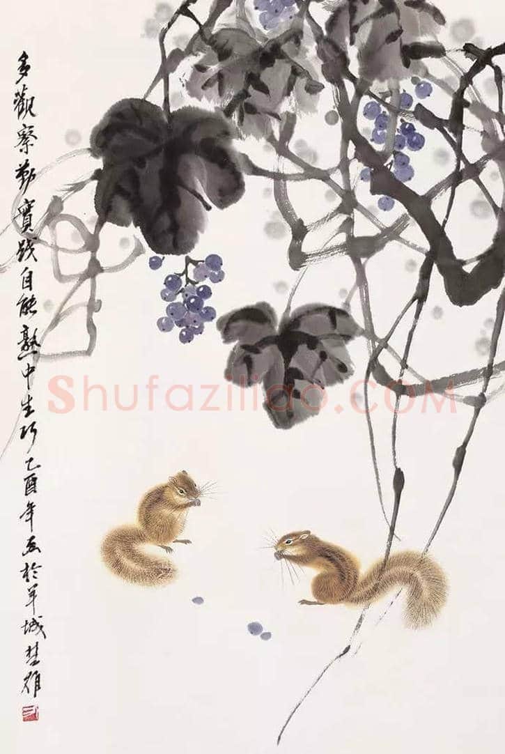 方楚雄工笔动物欣赏,很有乡土气息 | 书画资料