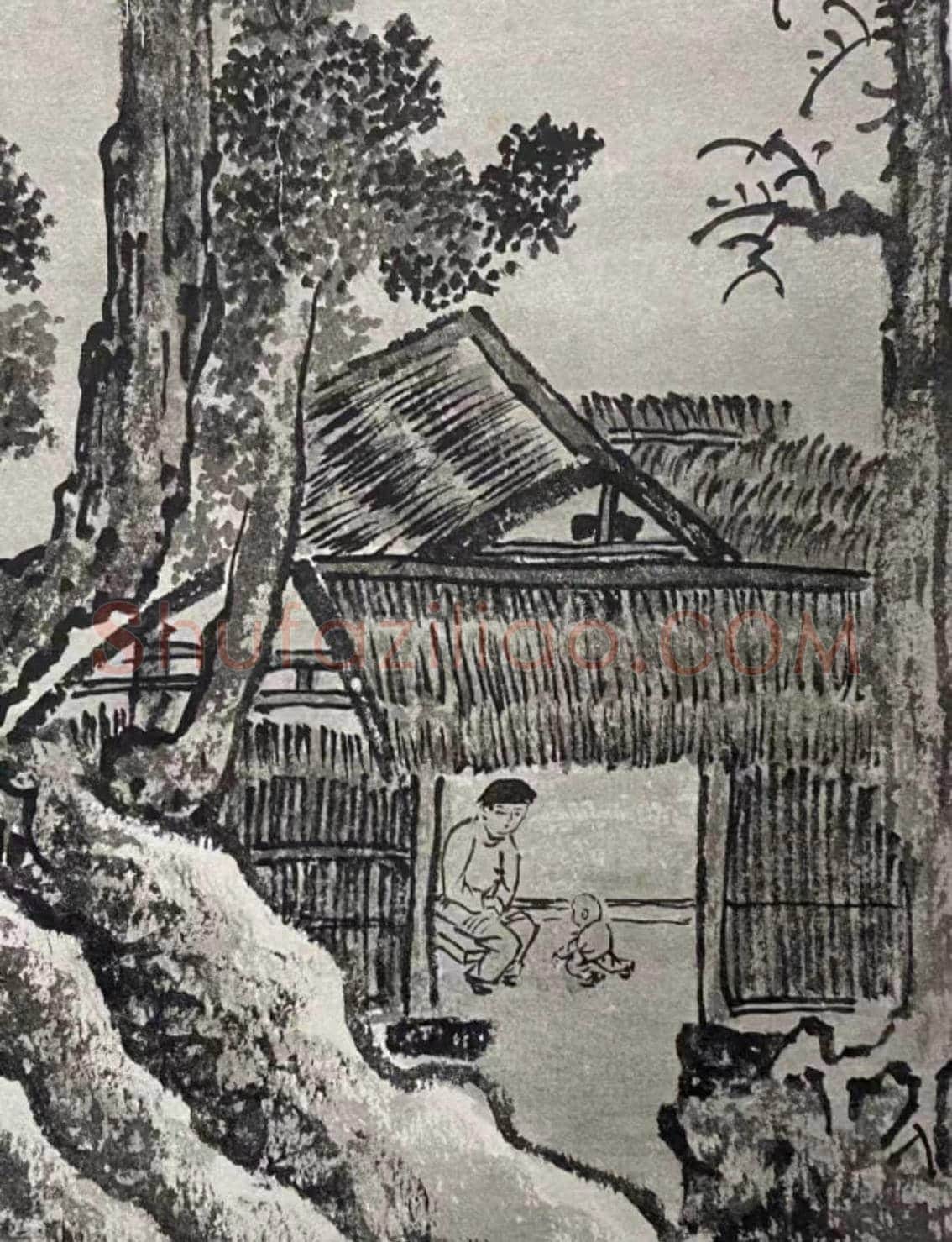梅莲并蒂之作——仿荆浩《匡庐图》 | 国画图片