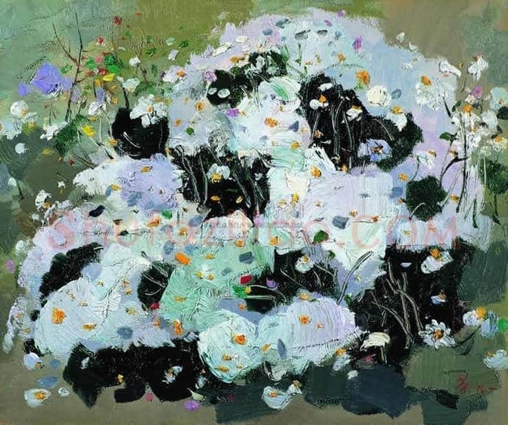 吴冠中花卉作品拍卖及欣赏 | 书画百科