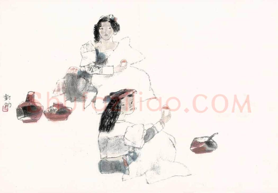 周思聪人物册页图赏 | 著名国画欣赏