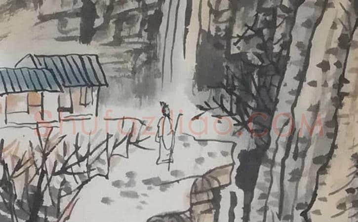界画大师黄秋园作品《层岩古木》，晚年精品 | 国画欣赏