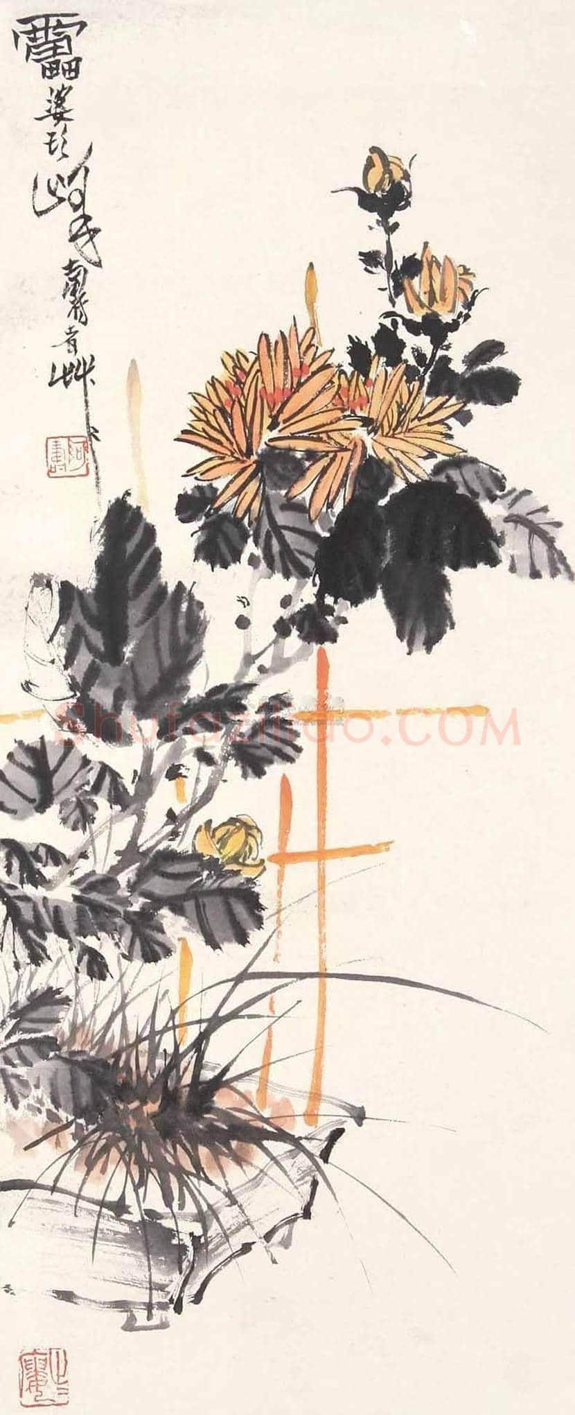 潘天寿笔下的菊花及拍卖价格 | 书画文摘