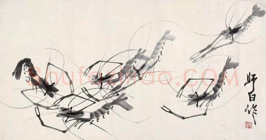 娄师白画虾作品欣赏 | 书画知识