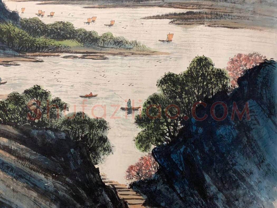 亚明山水画《虎溪图》,晚年精品 | 国画赏析