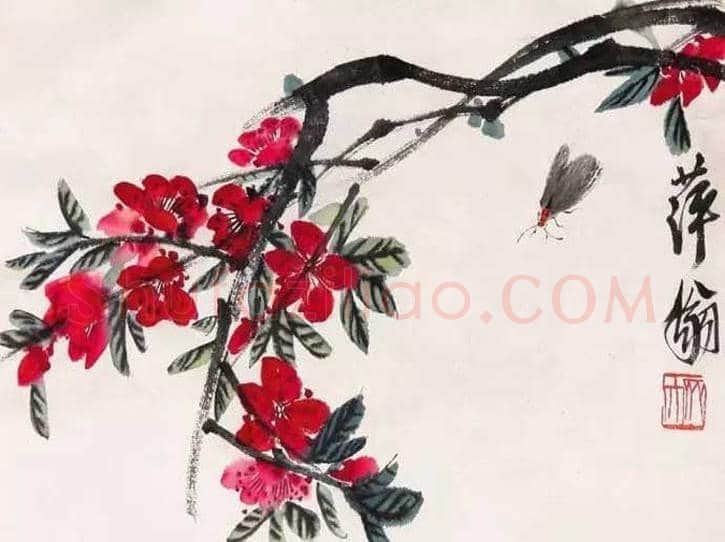 齐白石笔下的桃花欣赏 | 书画讲解