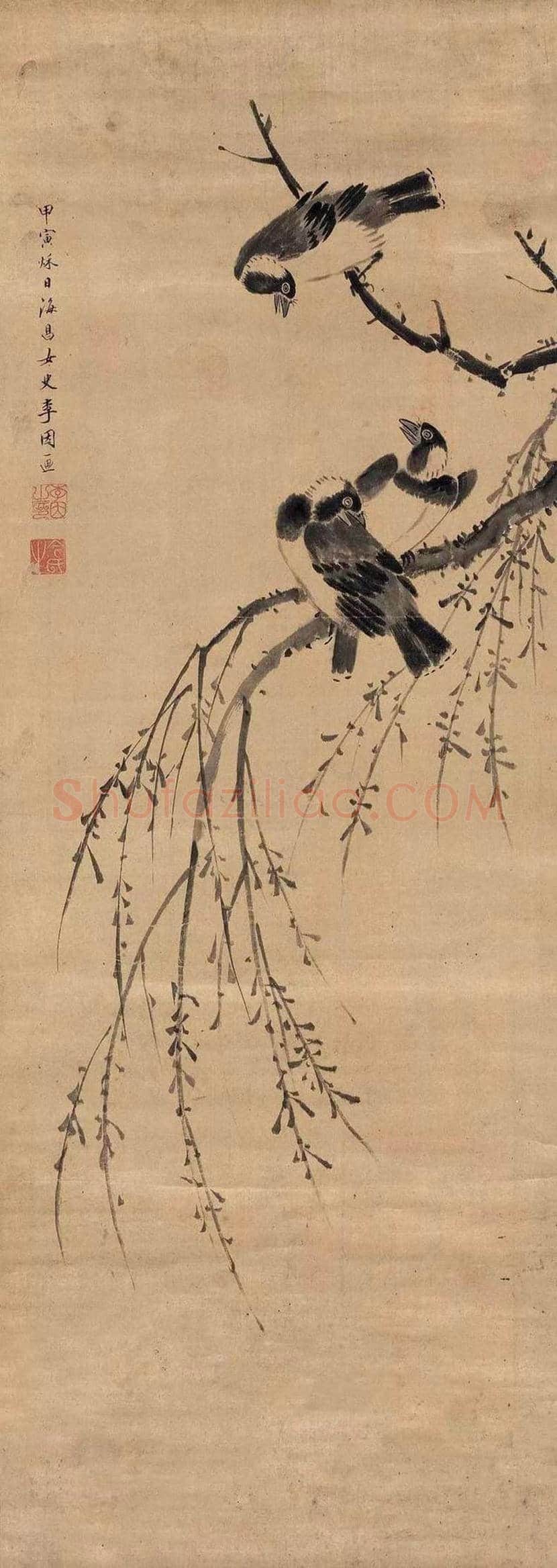 李因作品欣赏 | 书画资料