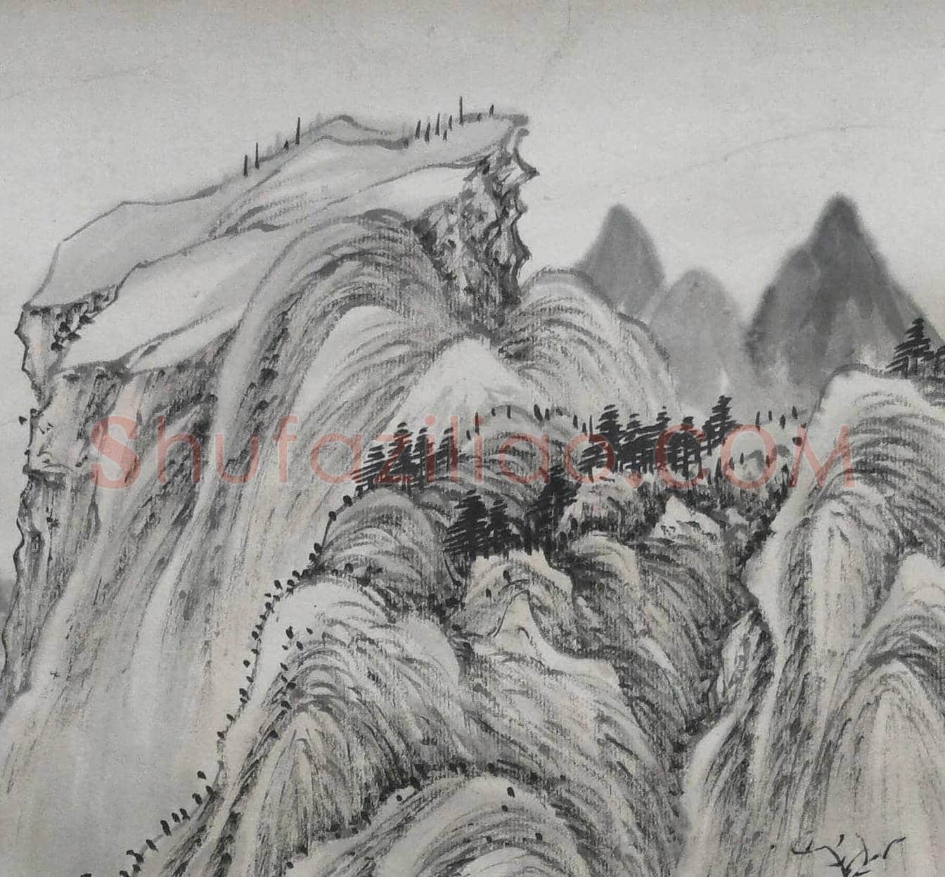 启功山水画《拟董其昌山水》，仿古珍品 | 国画欣赏