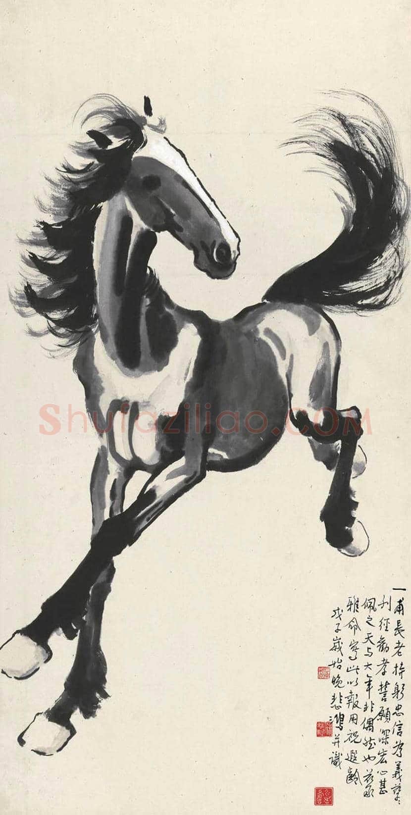 徐悲鸿画马作品高清图片 | 书画资料