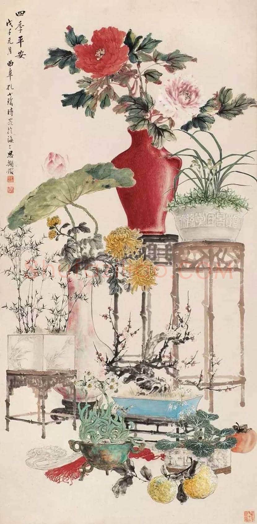 孔小瑜博古画欣赏 | 书画百科