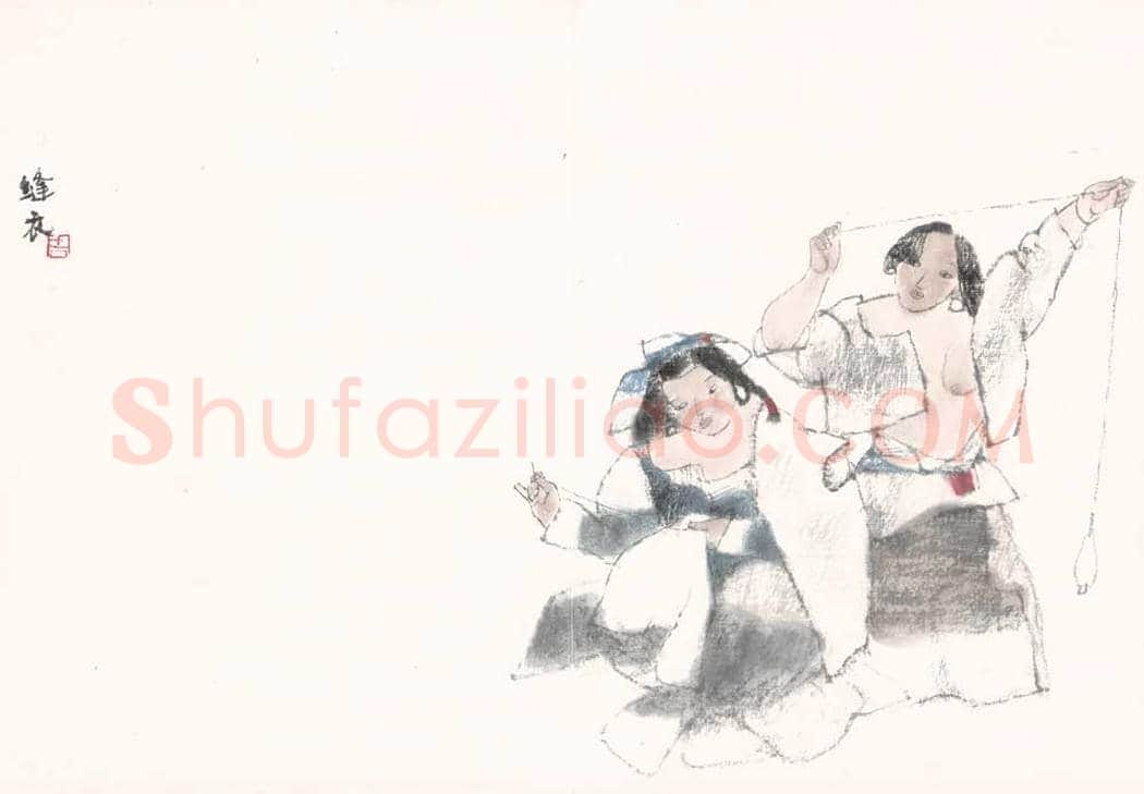周思聪人物册页图赏 | 著名国画欣赏