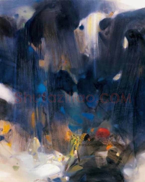 朱德群(1951-2004期间)作品欣赏 | 书画百科