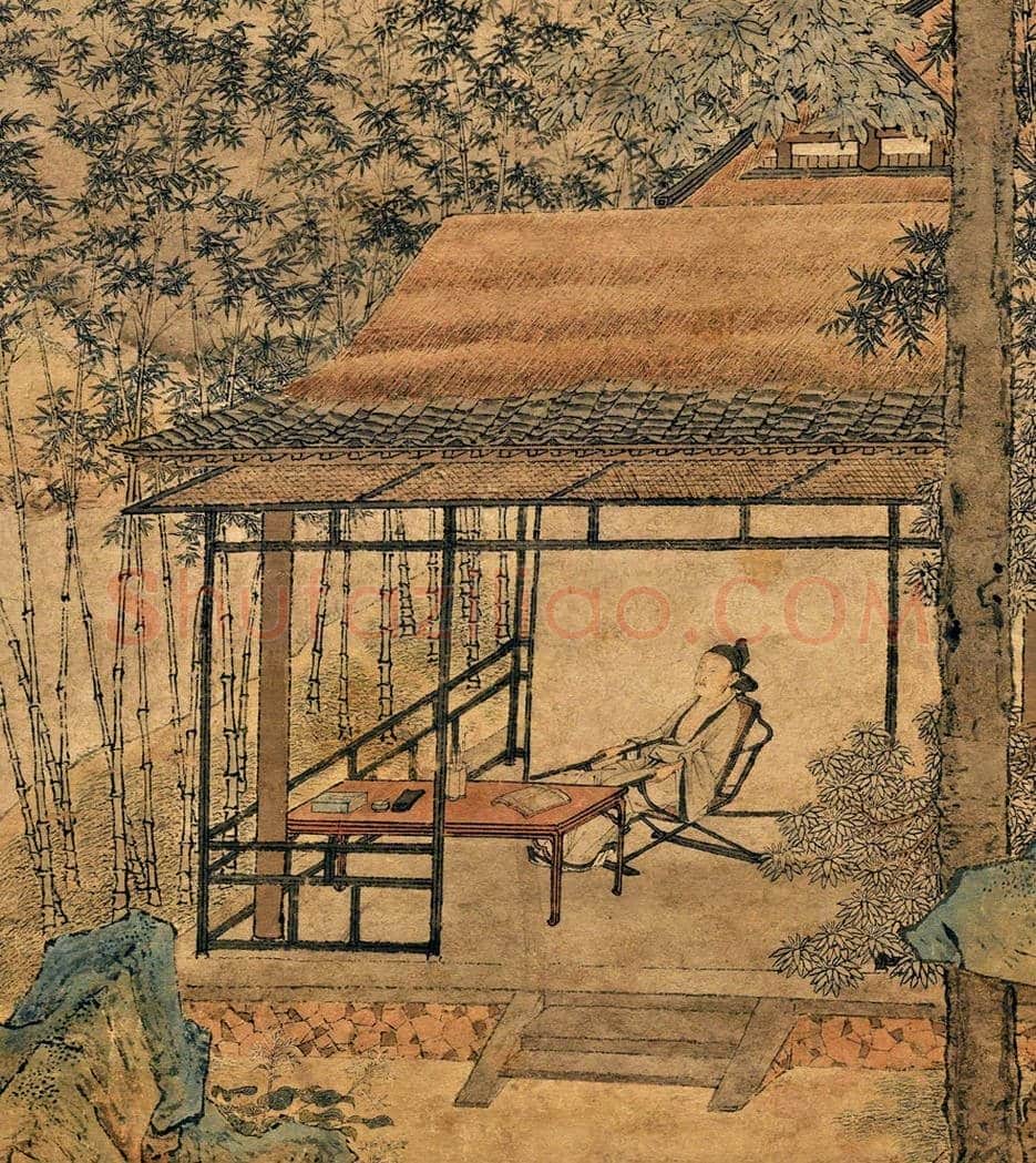 仇英《梧竹书堂图》欣赏 | 传世国画作品