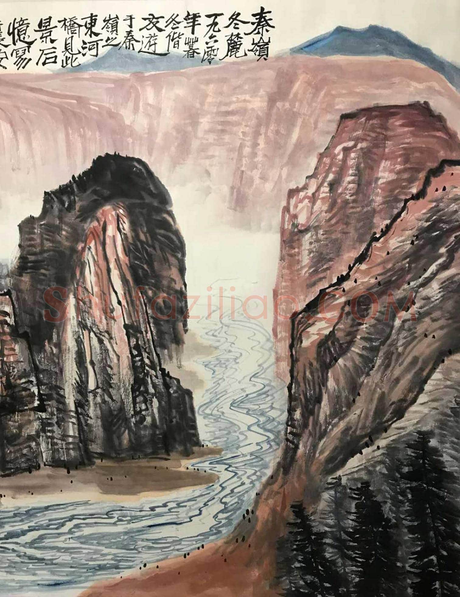 石鲁丈二钜制《秦岭冬麓》,巅峰之作! | 国画作品