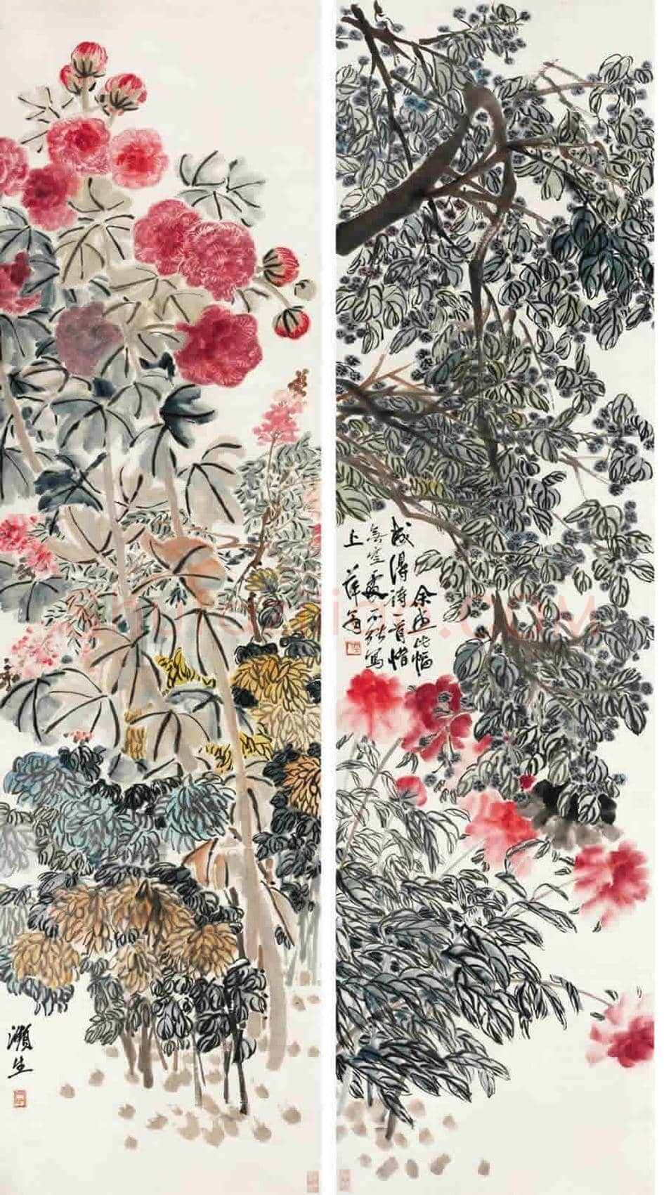 齐白石与胡宝珠的姻缘诞生《福祚繁华》这幅画,拍出了9200万天价! | 书画百科