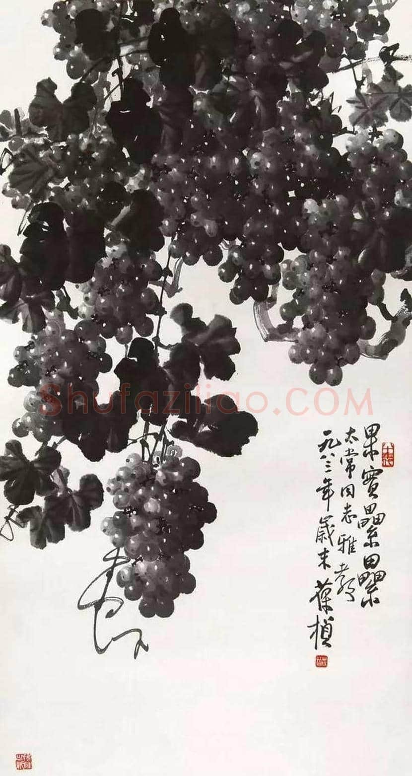 苏葆桢国画葡萄欣赏 | 书画知识