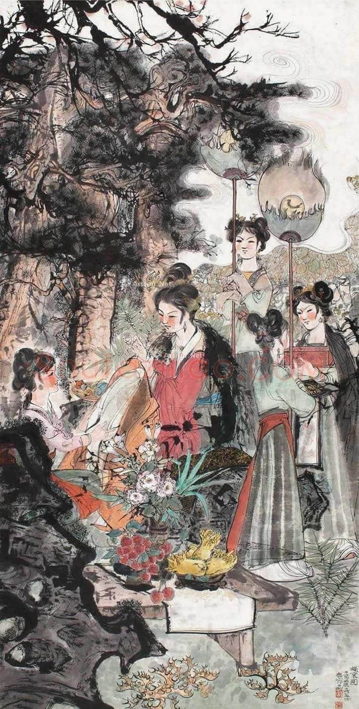 程十发作品《补衮图》赏析 | 书画百科