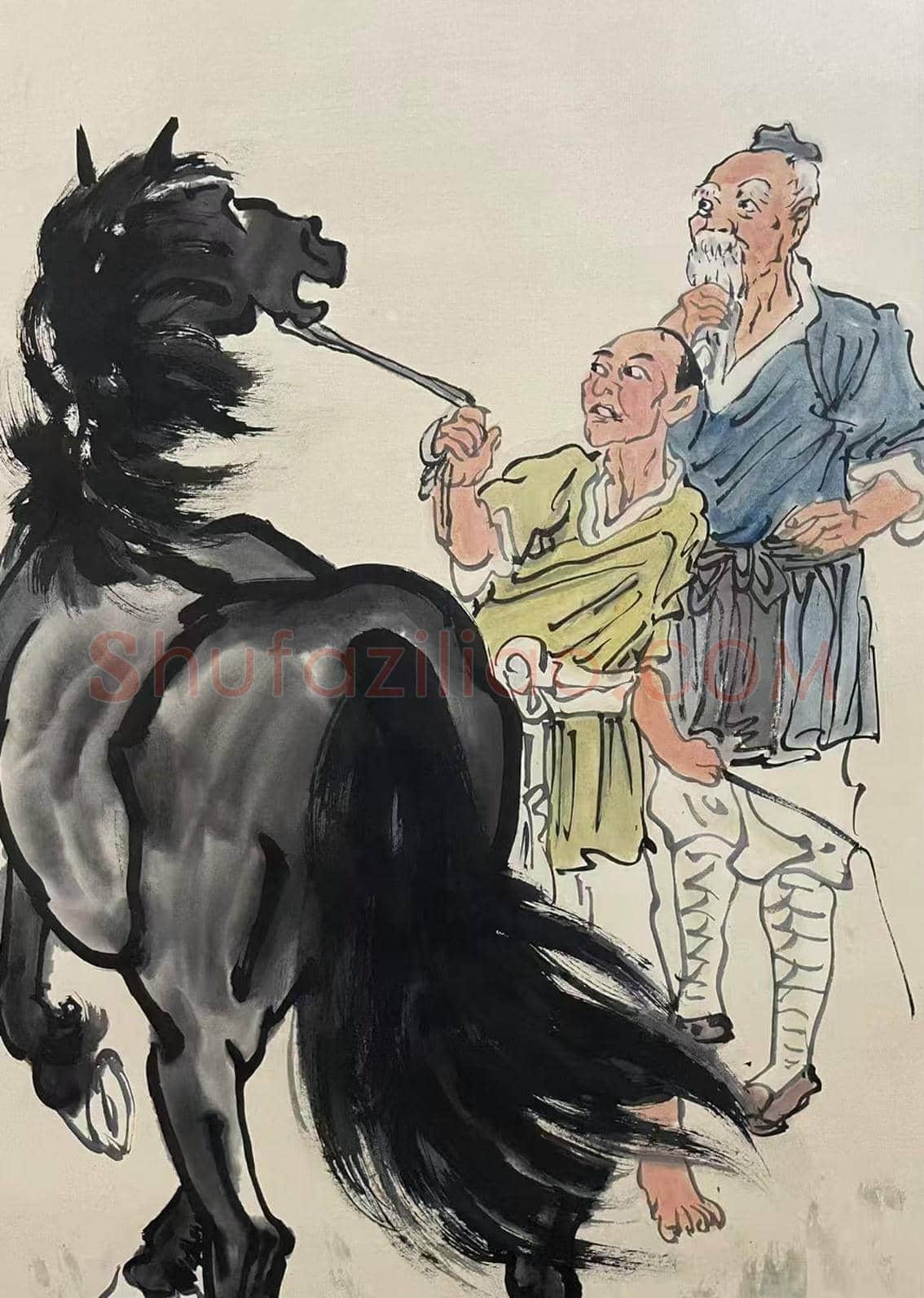 绝佳典范之作——徐悲鸿《九方皋》 | 国画欣赏