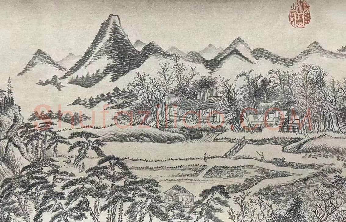石渠藏画——董其昌《湖山渔樵图》手卷 | 国画欣赏