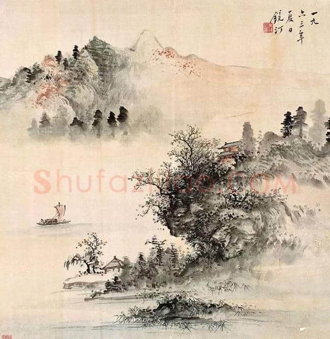 启功老师吴镜汀的山水画,堪称一流 | 书画文摘