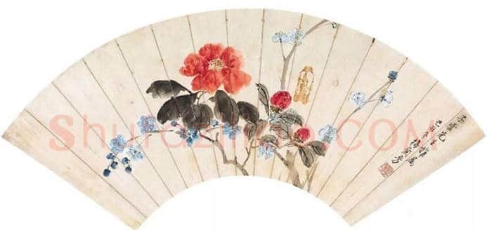 梅兰芳花鸟扇面欣赏,清丽秀雅! | 书画百科