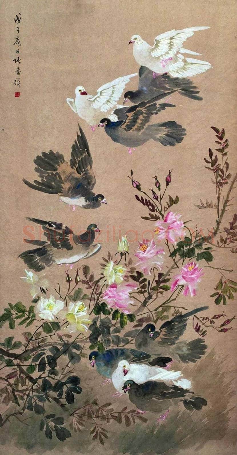张书旂花鸟画作品欣赏 | 书画讲解