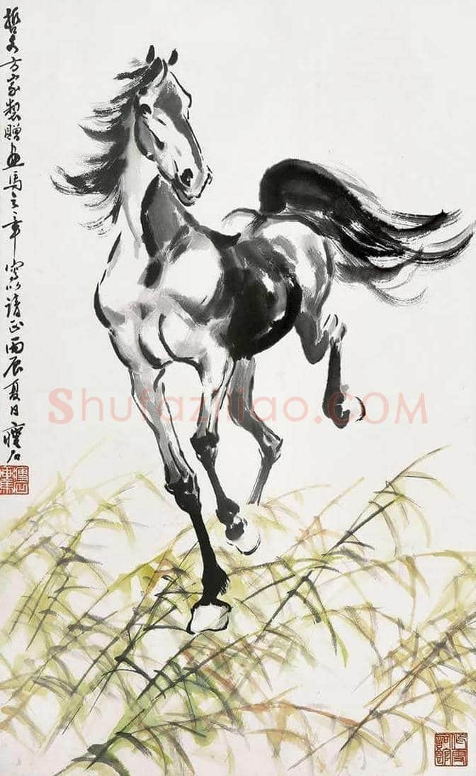 尹瘦石画马作品欣赏 | 书画资料
