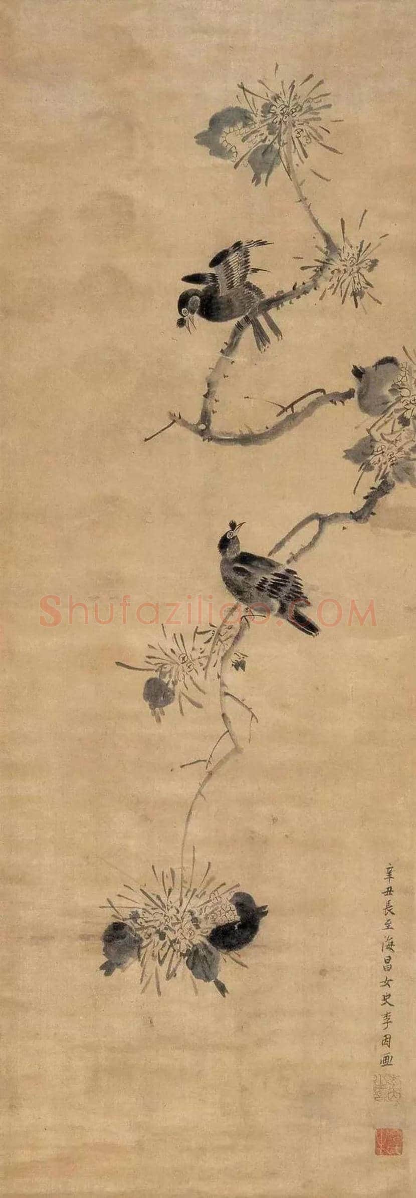 李因作品欣赏 | 书画资料
