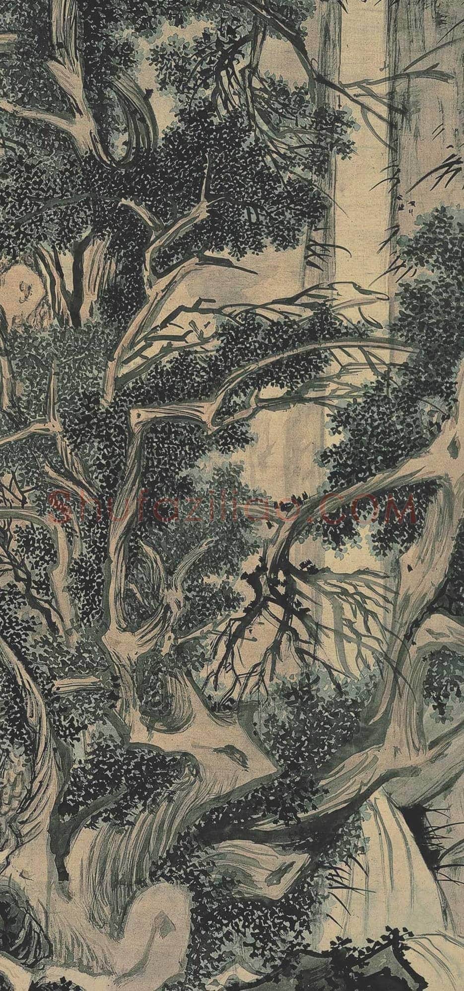 文徵明《古木寒泉图》图赏 | 传世国画赏析