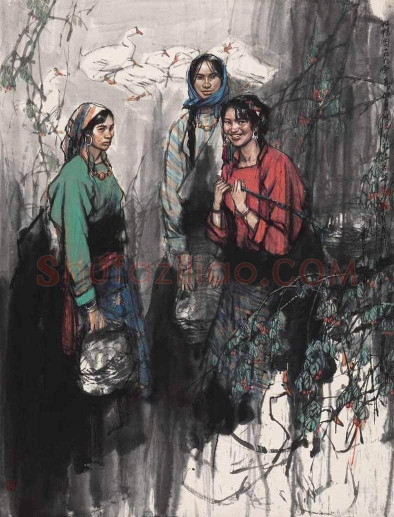 画僧史国良西藏风情人物画！ | 书画常识