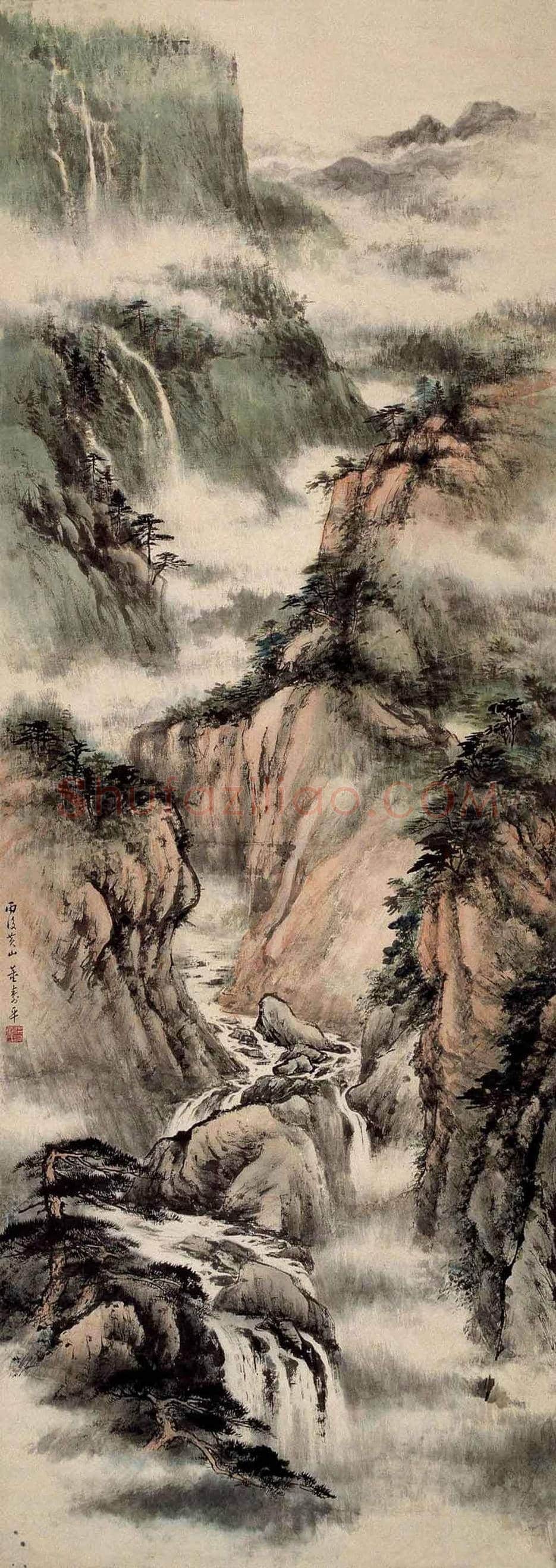 董寿平作品《雨后黄山》欣赏 | 传世国画赏析