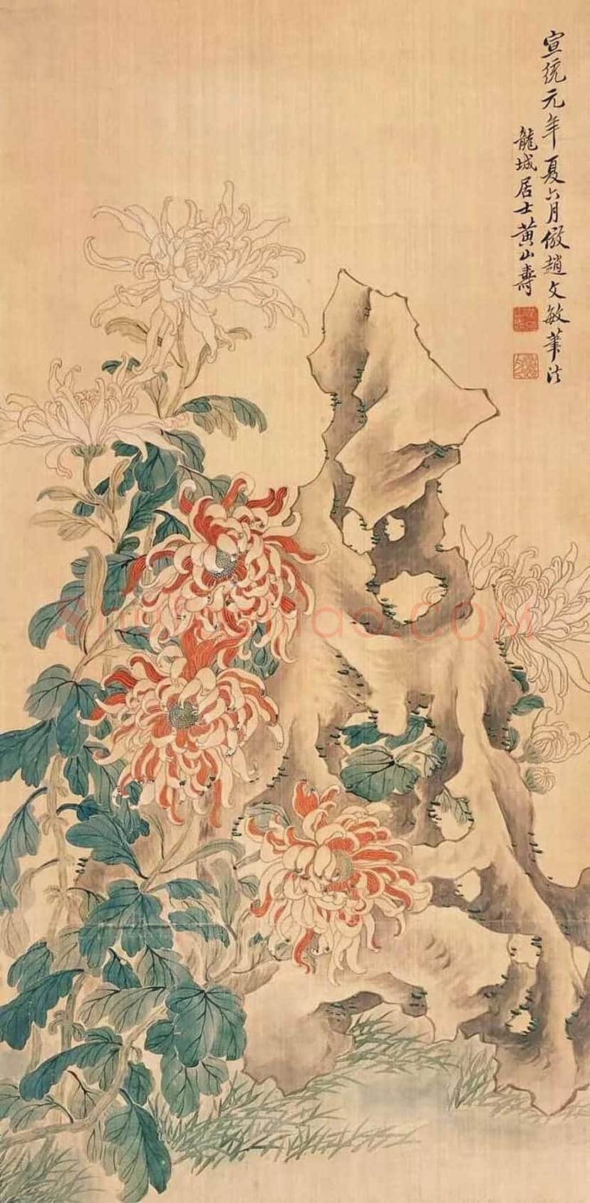 黄山寿花鸟画作欣赏 | 书画百科