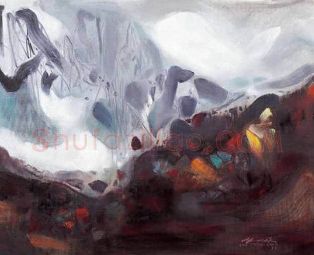 朱德群(1951-2004期间)作品欣赏 | 书画百科