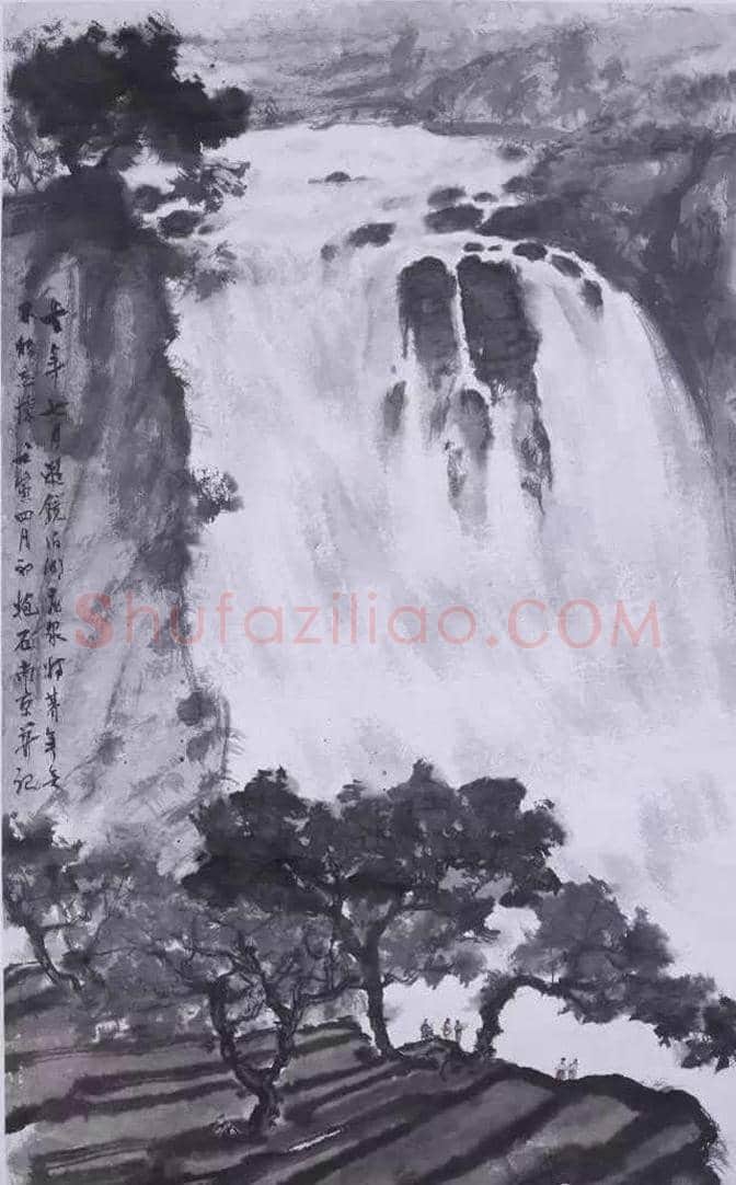 傅抱石山水画创作最高成就:飞瀑流泉 | 书画百科