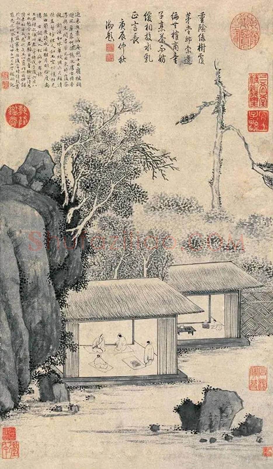 文徵明《消夏图》欣赏 | 书画文摘