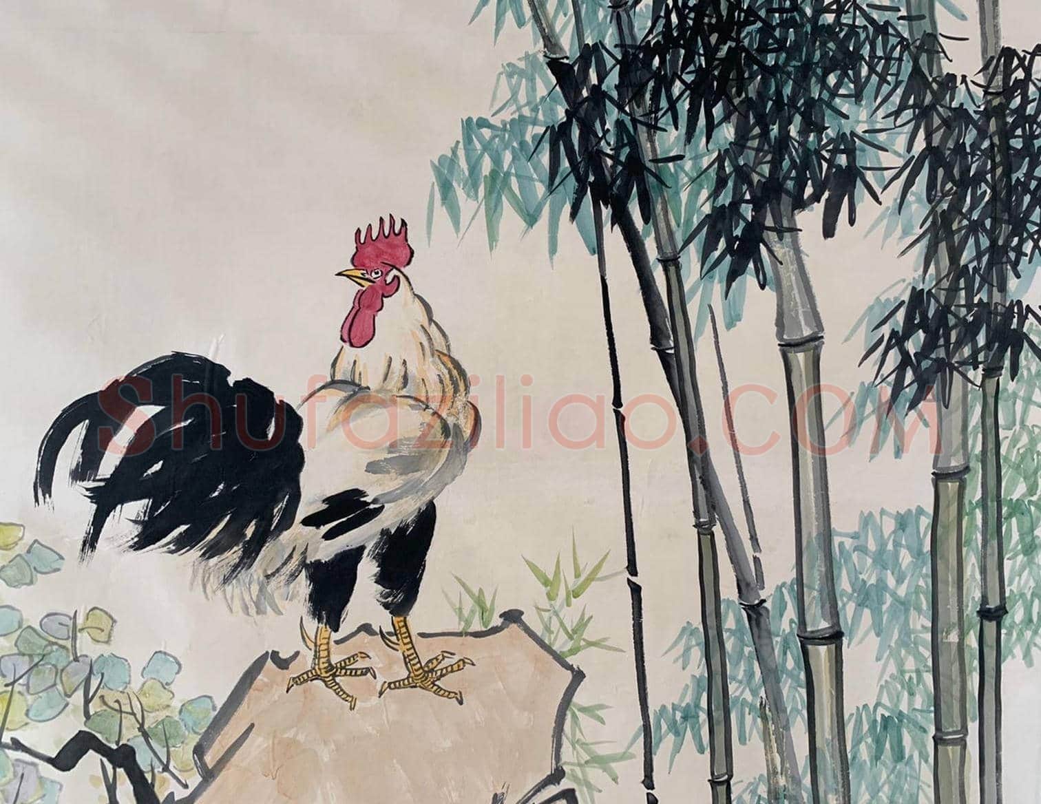 徐悲鸿丈六《大吉图》,其花鸟画领军之作! | 国画作品