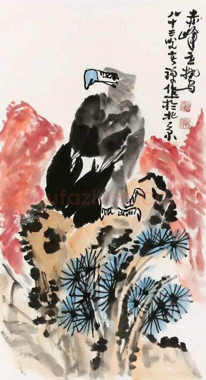 齐白石、李苦禅师徒二人画鹰，各有千秋！ | 书画资料
