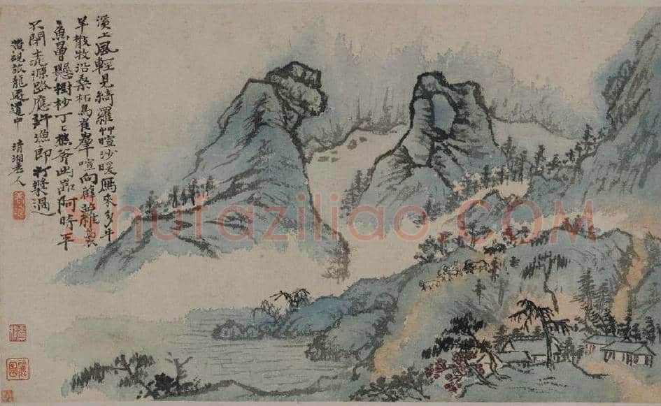 石涛神品《石涛上人山水册》欣赏 | 书画百科