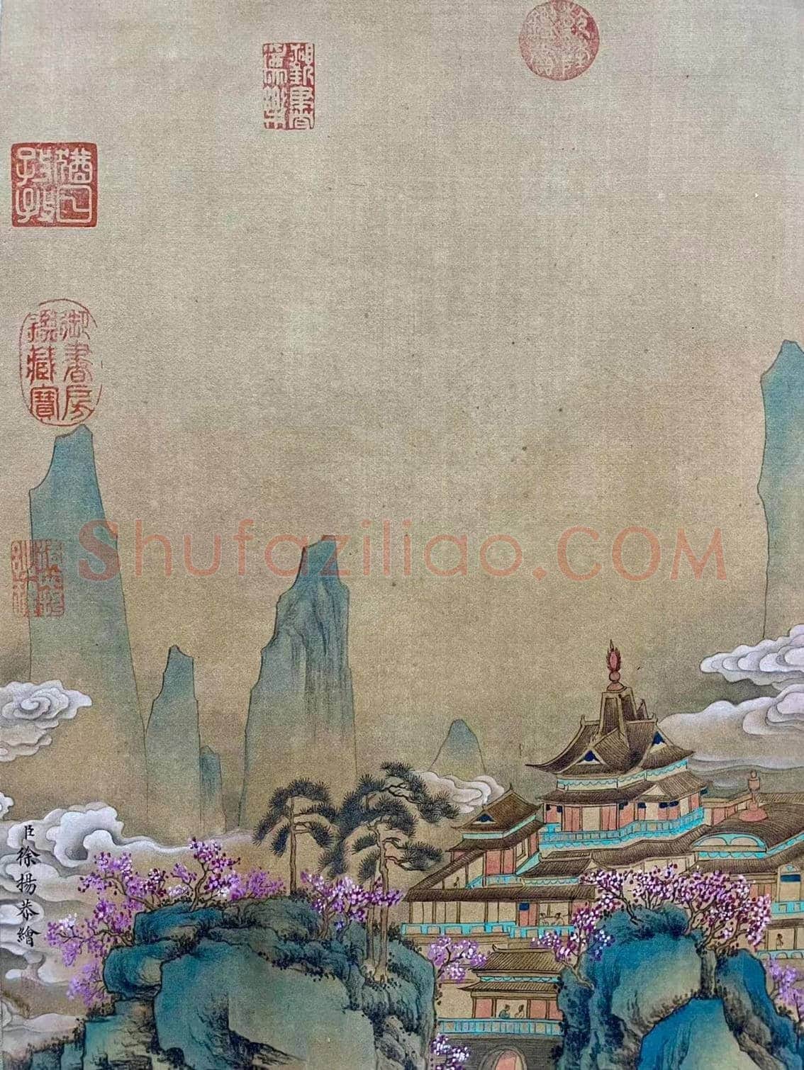 金碧辉煌 富丽精工——徐扬《云山楼阁图》卷 | 国画鉴赏