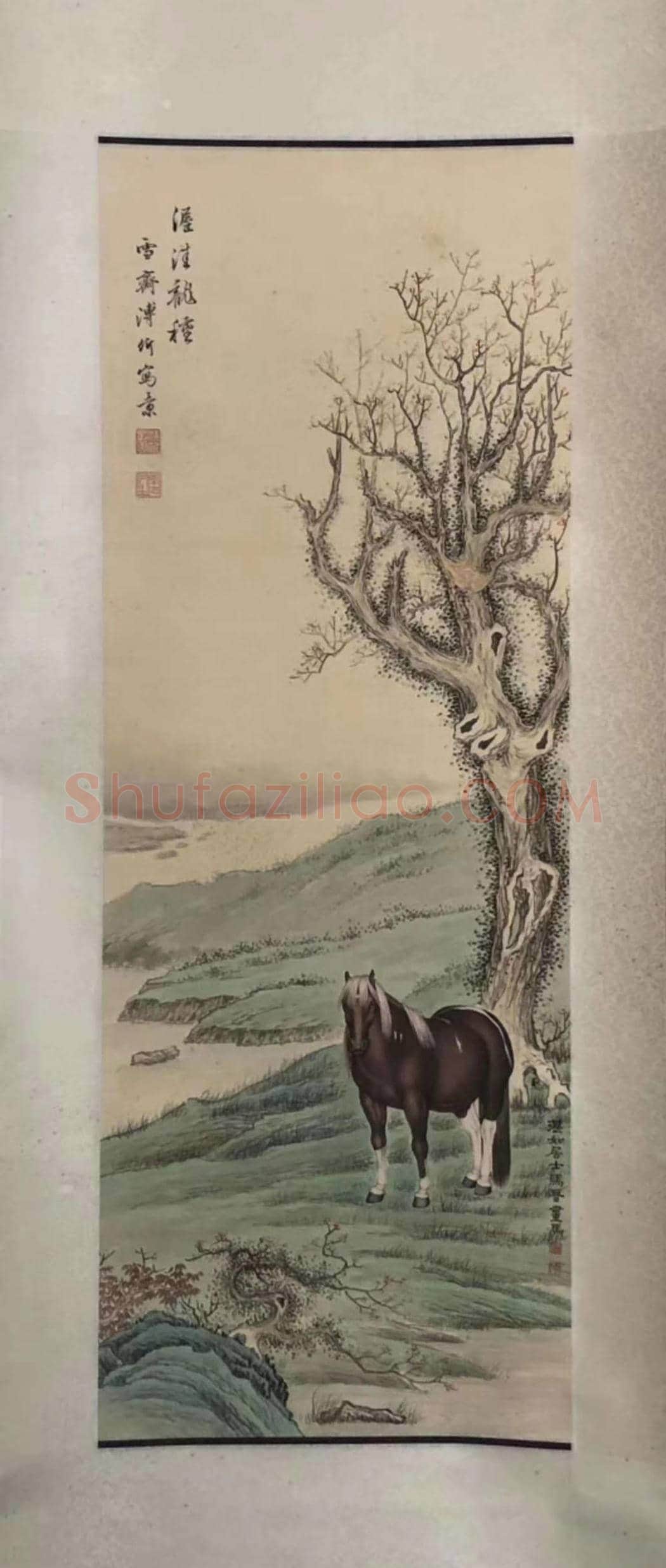 马晋溥伒合作《渥洼龙种》,精品佳构 | 国画图片