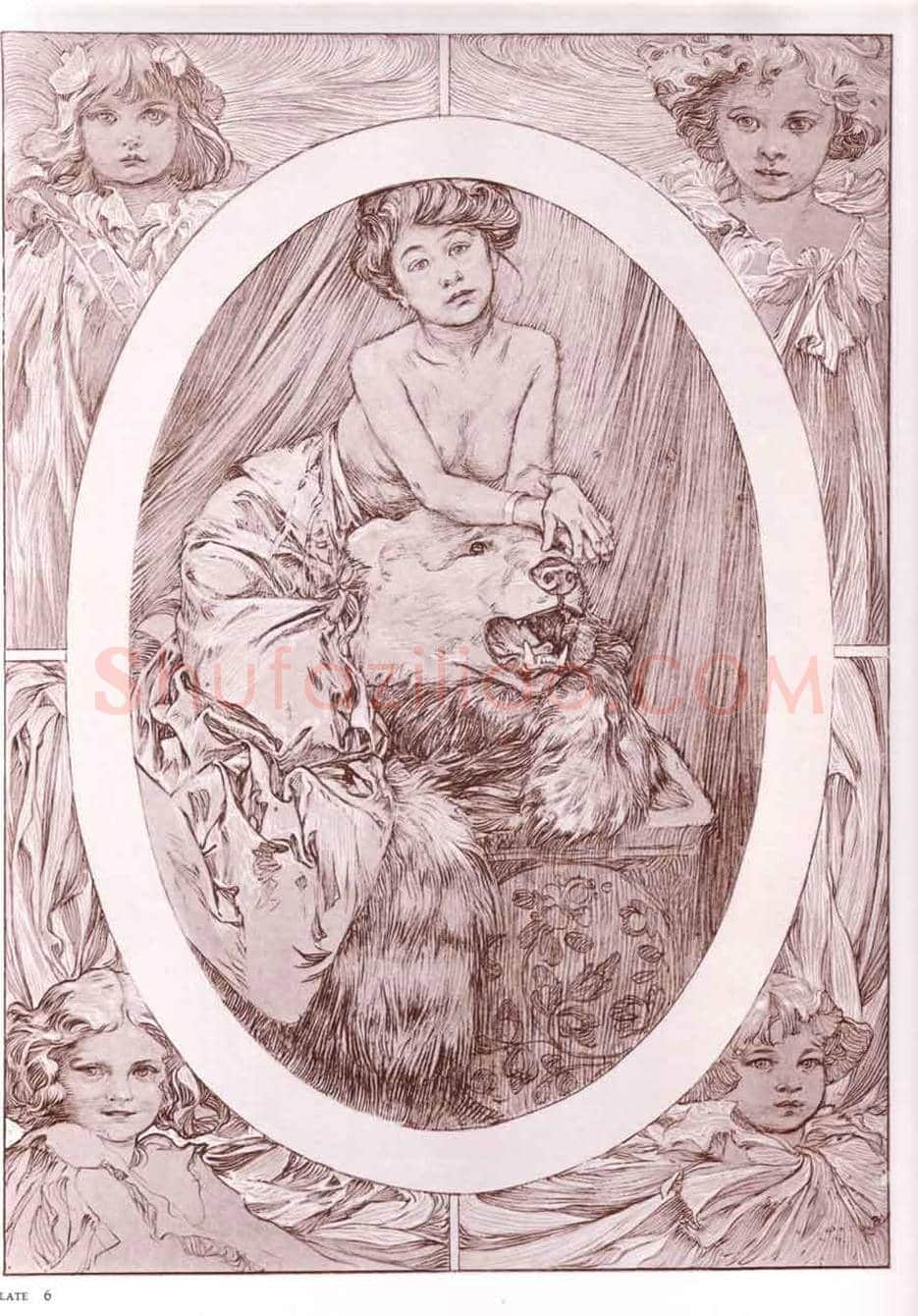 穆夏素描作品欣赏 | 书画文摘