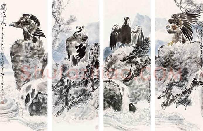 王雪涛等《花鸟四条屏》作品欣赏 | 书画资料