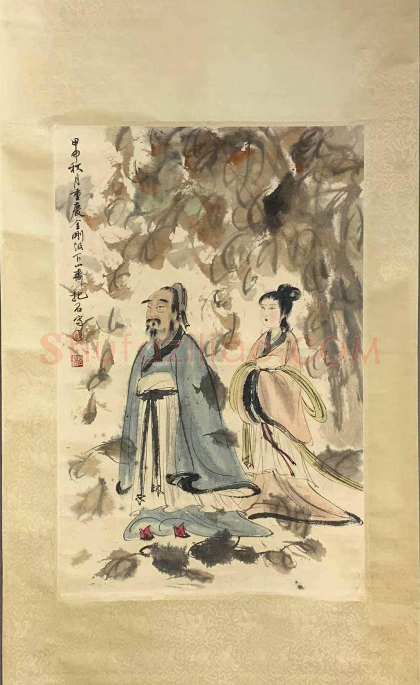 傅抱石《东山携妓图》,尽显魏晋风流 | 国画图片