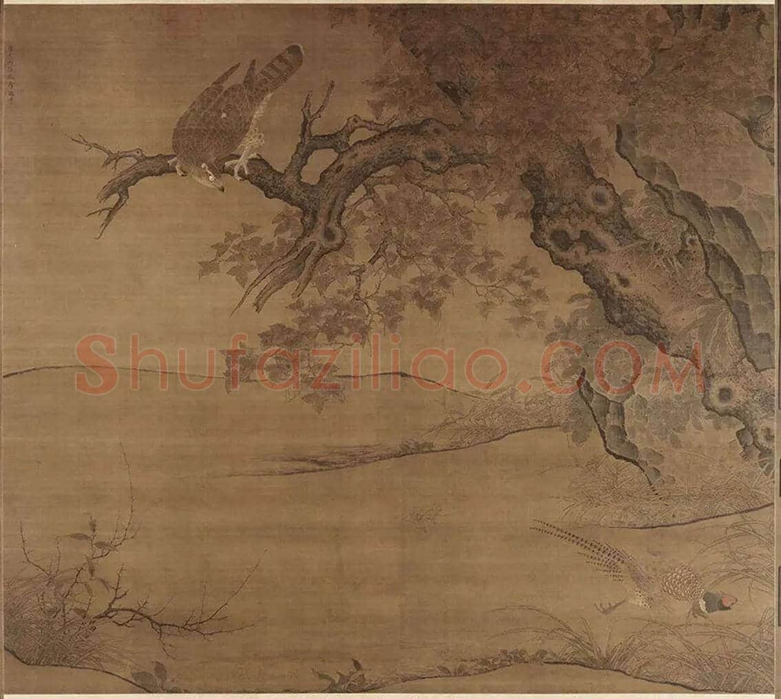 李迪《枫鹰稚鸡图》欣赏 | 书画知识