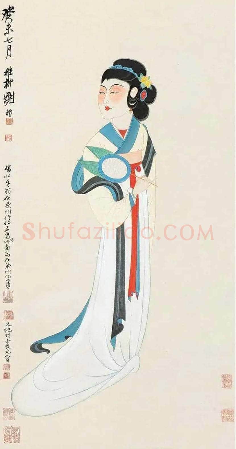 谢稚柳仕女图作品欣赏 | 书画讲解